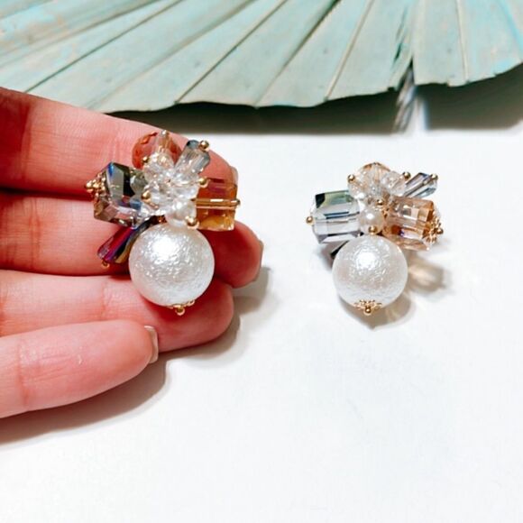 Flower statement earrings #26 - Picture 4 of 4